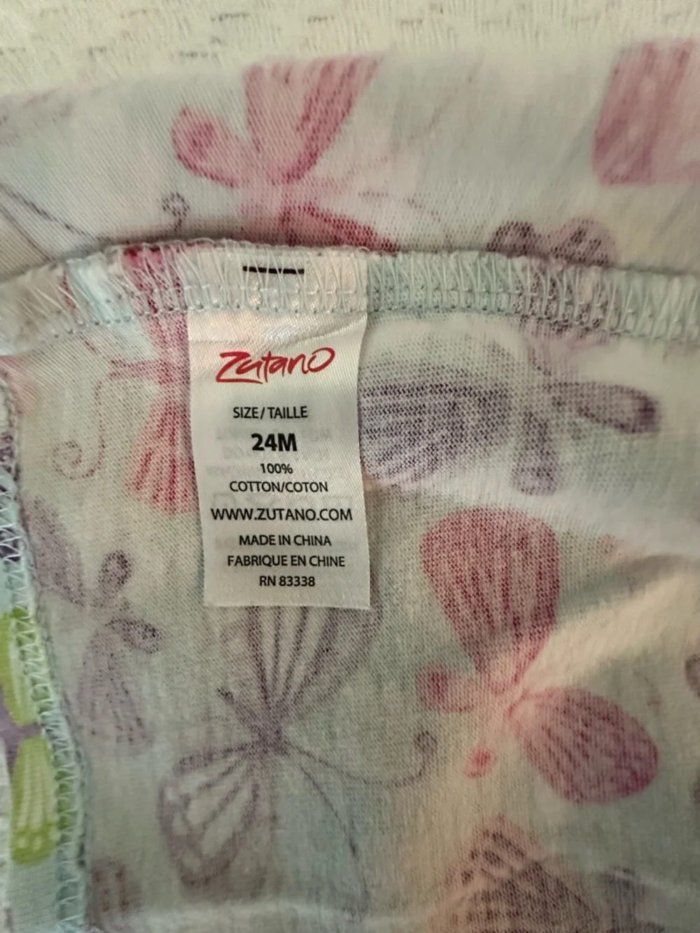 Zutano Baby Girl Tunic Sz 24 Month Excellent Condition